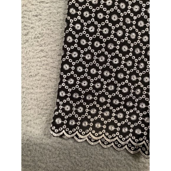 Vintage David Brooks Long Shorts Culottes Black Embroidered Side Zip Size 8 - Picture 2 of 10